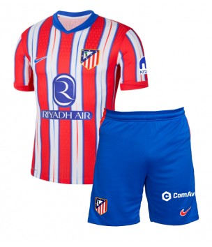 Billiga Atletico Madrid Julian Alvarez #19 Hemmatröja Barn 2024-25 Kortärmad (+ Korta byxor)
